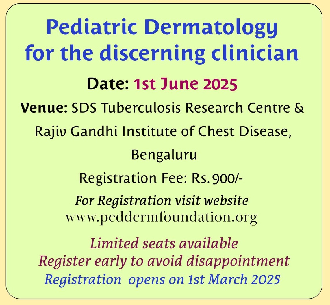 Pediatric Dermatology for the discerning clinician - Bengaluru